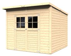 Gartenhaus Koblenz 01 inkl. Fußboden, Naturbelassen - 19 mm Elementgartenhaus, Nutzfläche: 5,9 m²