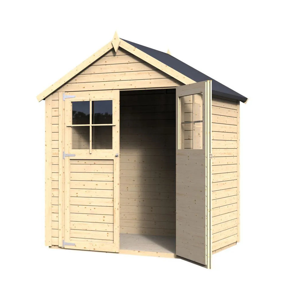 Gartenhaus Münster 01 inkl. Fußboden, Naturbelassen - 19 mm Elementgartenhaus, Nutzfläche: 2,19 m²