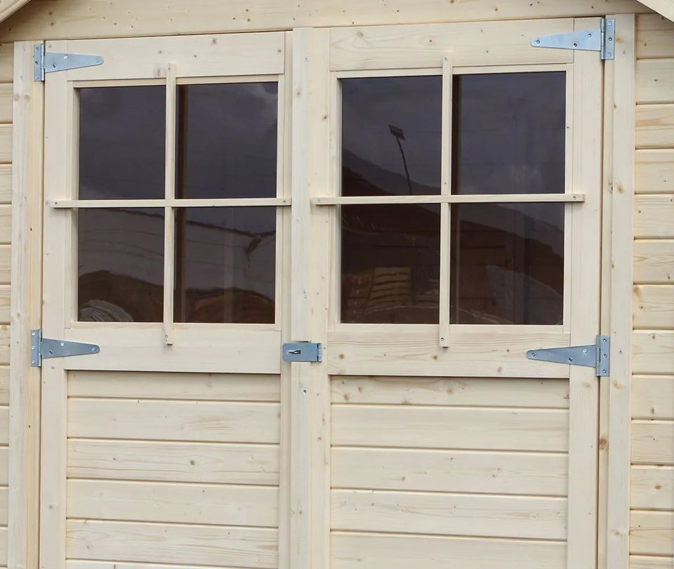 Gartenhaus Münster 01 inkl. Fußboden, Naturbelassen - 19 mm Elementgartenhaus, Nutzfläche: 2,19 m²