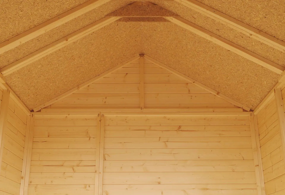 Gartenhaus Münster 01 inkl. Fußboden, Naturbelassen - 19 mm Elementgartenhaus, Nutzfläche: 2,19 m²