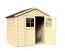 Gartenhaus Münster 03 inkl. Fußboden, Naturbelassen - 19 mm Elementgartenhaus, Nutzfläche: 4,3 m²
