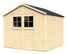 Gartenhaus Koblenz 01 inkl. Fußboden, Naturbelassen - 19 mm Elementgartenhaus, Nutzfläche: 5,9 m²