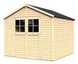 Gartenhaus Koblenz 01 inkl. Fußboden, Naturbelassen - 19 mm Elementgartenhaus, Nutzfläche: 5,9 m²