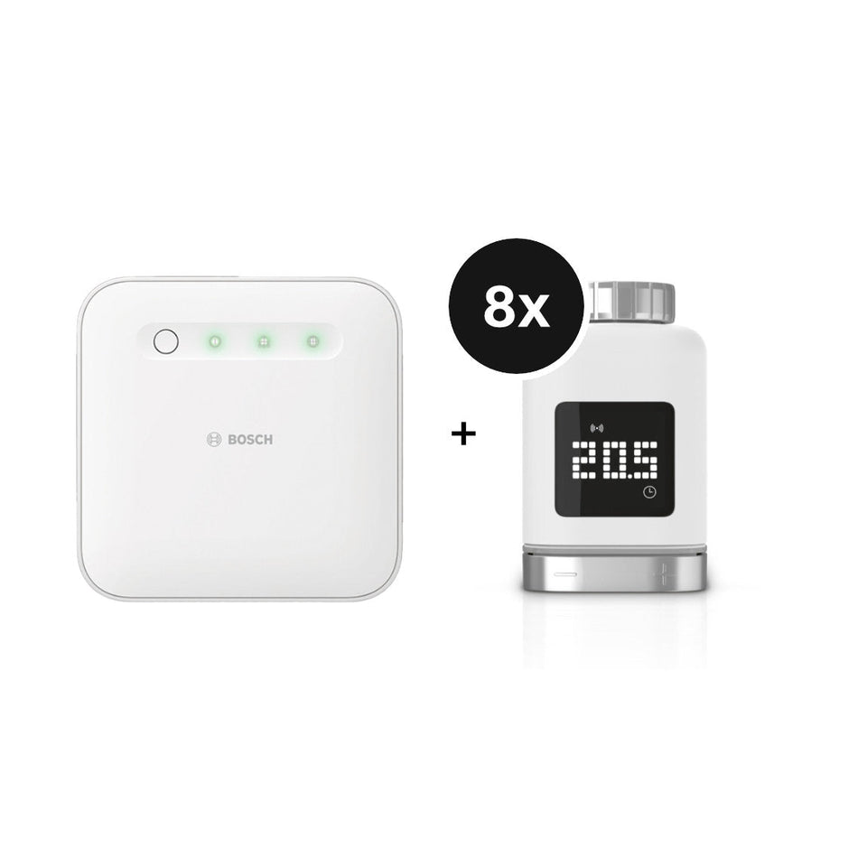 Bosch Smart Home - Starter-Set Heizung II [+M] mit 8 Thermostaten