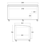 Supermarkt Kopftruhe hagsfeld 600 umschaltbare Kühltruhe-Tiefkühltruhe
