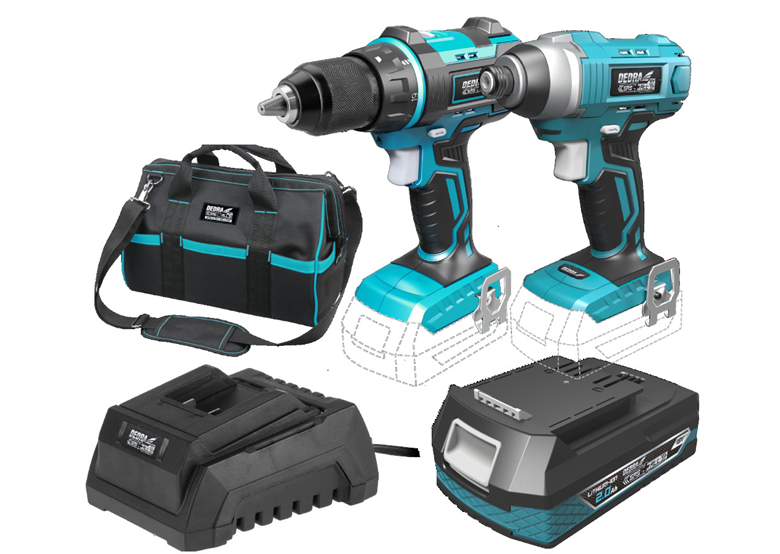 Werkzeugset 18V Dedra SAS+ All DED7018 1x2.0Ah