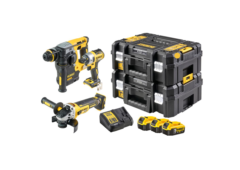 Werkzeugset 18V DeWalt XR DCK305P3T 3x5.0Ah