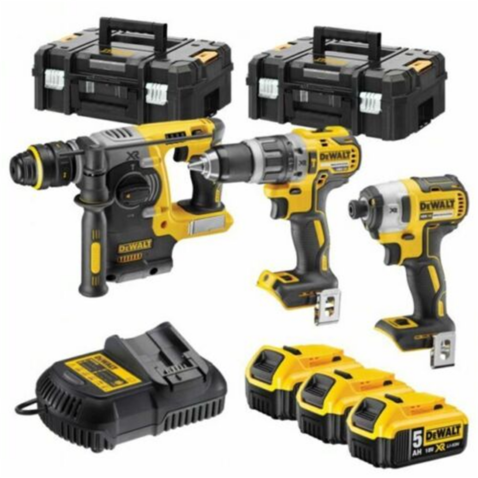 Werkzeugset 18V DeWalt XR DCK368P3T 3x5.0Ah