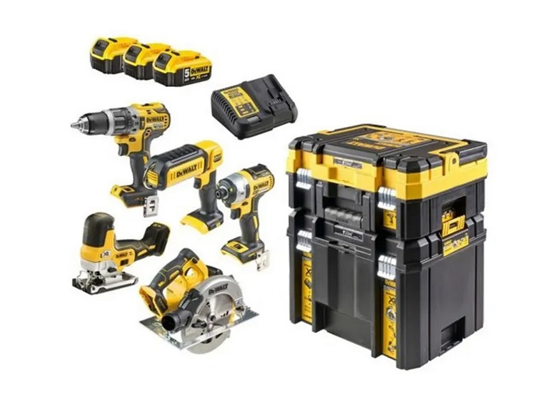 Werkzeugset 18V DeWalt XR DCK500P3T 3x5.0Ah