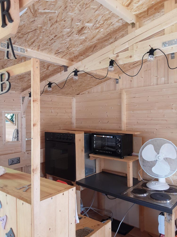 Elementgartenhaus Aachen mit Satteldach - L: 500 cm x B: 400 cm - inkl. Dachpappe