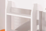 Stockbett für Erwachsene "Easy Premium Line" K18/h inkl. Liegeplatz und 2 Abdeckblenden, Kopfteil mit Löchern, Buche Vollholz massiv Weiß - Liegefläche: 90 x 200 cm, teilbar