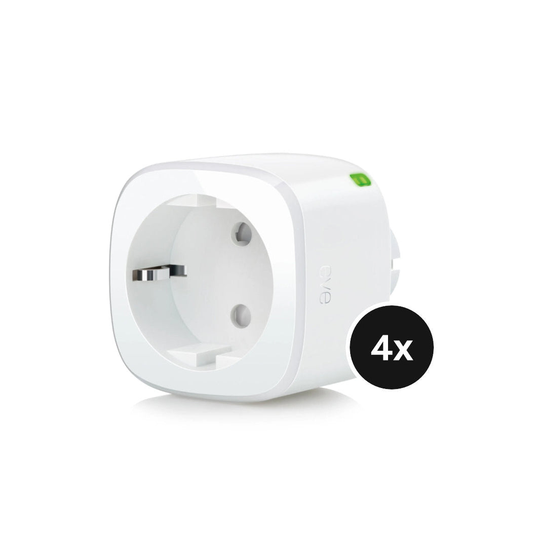 Eve Energy Matter - Smarte Steckdose mit Verbrauchsmessung - 4er-Set