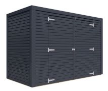 Blockbohlen Gartenhaus Genf mit Satteldach - L: 400 cm x B: 300 cm - inkl. Dachpappe