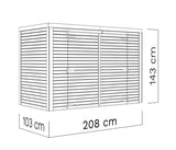 Modernes Gerätehaus Coswig 01, Anthrazit - 18 mm Elementgartenhaus, Grundfläche: 2,14 m², Flachdach