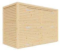 Blockbohlen Gartenhaus Genf mit Satteldach - L: 400 cm x B: 300 cm - inkl. Dachpappe