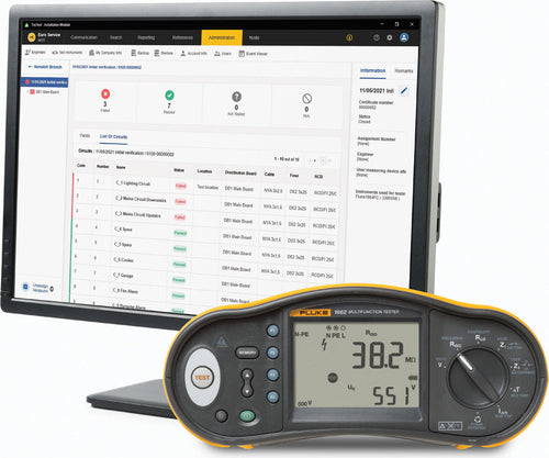 Fluke 1664FC DE FTT KIT Software Installationstester 5312143 VDE0100 1664