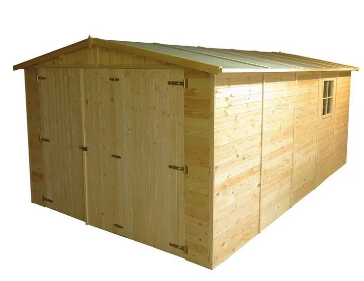 Holzgarage aus vorgefertigten Elementen G19b - H222xL516xB324