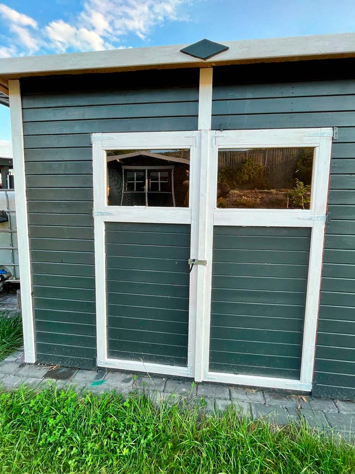 Gartenhaus Dresden 03 inkl. Fußboden, Naturbelassen - 14 mm Elementgartenhaus, Nutzfläche: 4,20 m², Pultdach