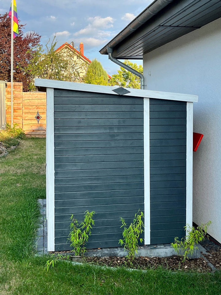 Gartenhaus Dresden 03 inkl. Fußboden, Naturbelassen - 14 mm Elementgartenhaus, Nutzfläche: 4,20 m², Pultdach