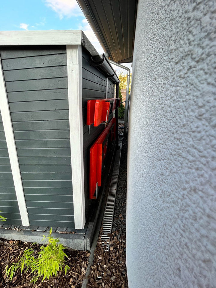 Gartenhaus Dresden 03 inkl. Fußboden, Naturbelassen - 14 mm Elementgartenhaus, Nutzfläche: 4,20 m², Pultdach