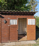 Gartenhaus Dresden 03 inkl. Fußboden, Naturbelassen - 14 mm Elementgartenhaus, Nutzfläche: 4,20 m², Pultdach