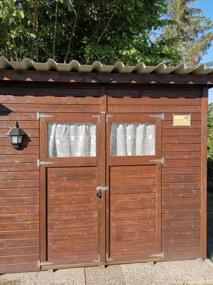 Gartenhaus Dresden 03 inkl. Fußboden, Naturbelassen - 14 mm Elementgartenhaus, Nutzfläche: 4,20 m², Pultdach