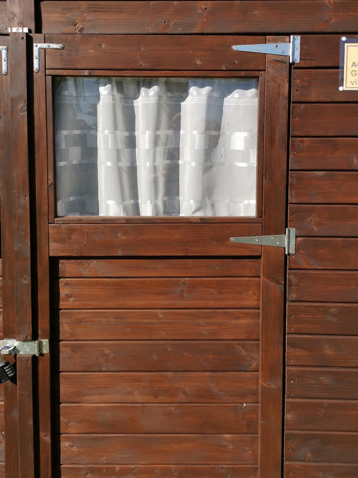 Gartenhaus Dresden 03 inkl. Fußboden, Naturbelassen - 14 mm Elementgartenhaus, Nutzfläche: 4,20 m², Pultdach