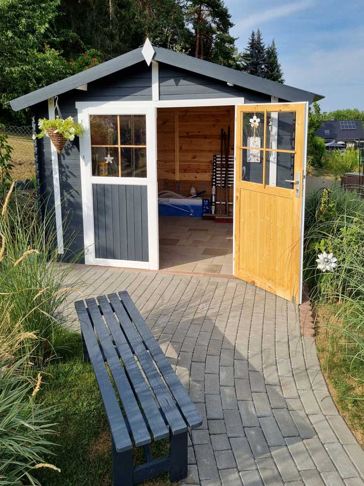 Gartenhaus Kitzbühel - 3,00 x 3,00 Meter aus 19mm Blockbohlen