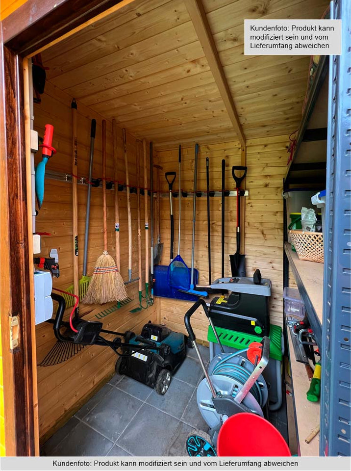 Gartenhaus Paran 19 mm, Farbe: Natur - Außenmaße (B x T): 204 x 202 cm