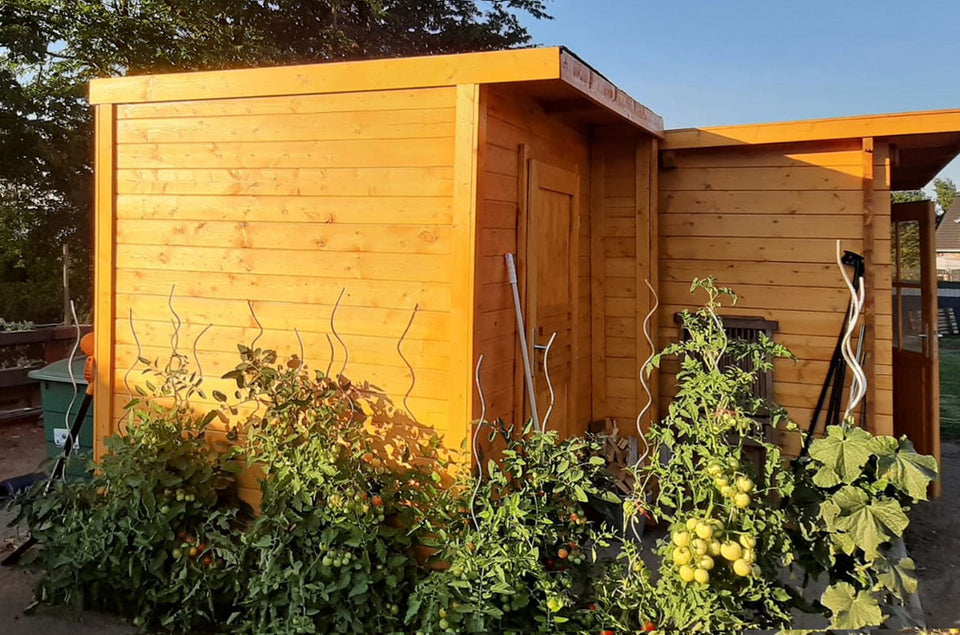 Gartenhaus Paran 19 mm, Farbe: Natur - Außenmaße (B x T): 204 x 202 cm