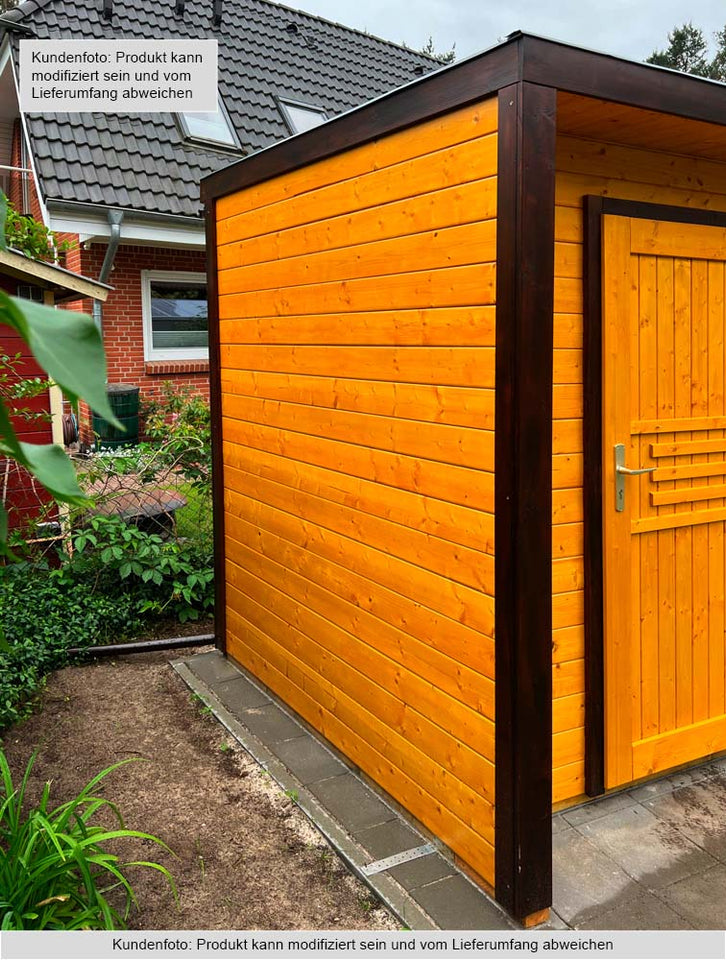 Gartenhaus Paran 19 mm, Farbe: Natur - Außenmaße (B x T): 204 x 202 cm