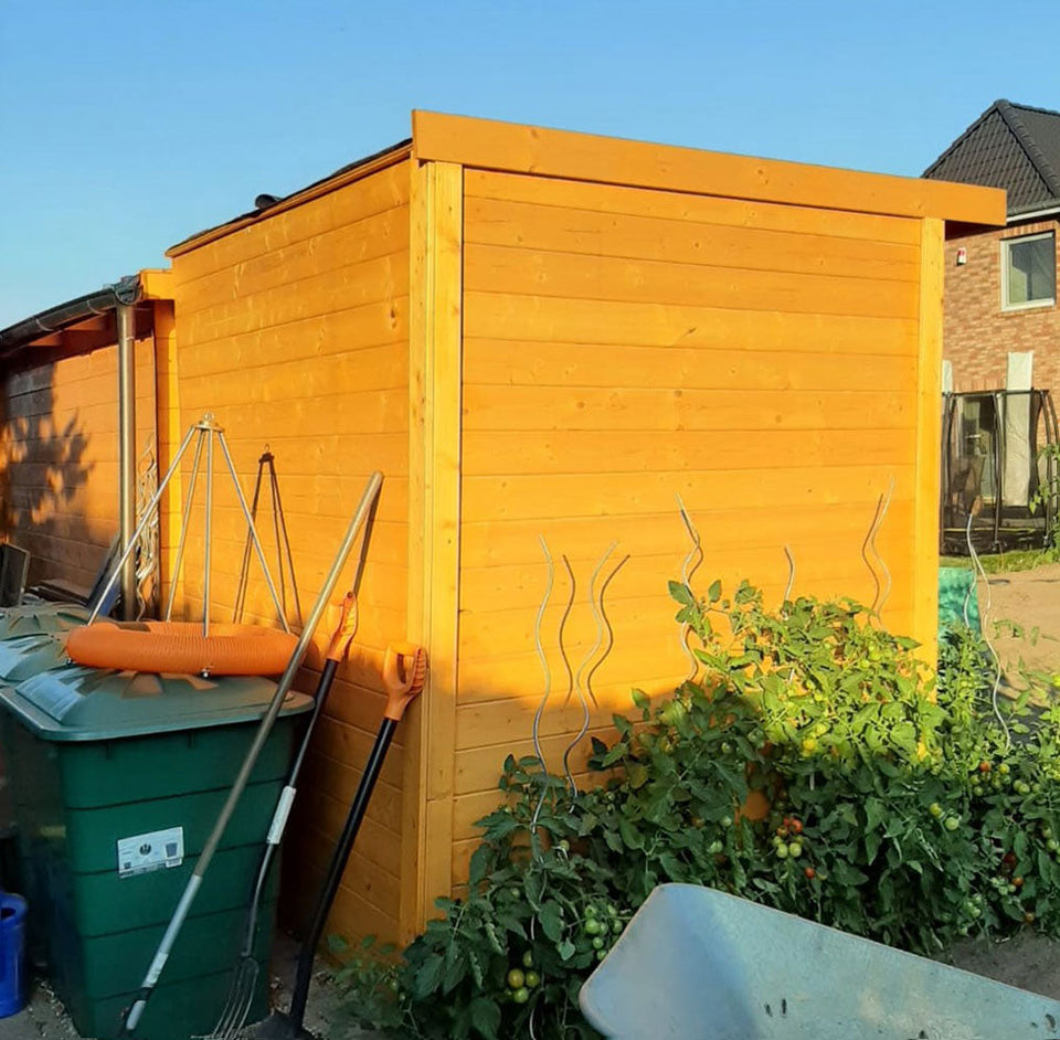 Gartenhaus Paran 19 mm, Farbe: Natur - Außenmaße (B x T): 204 x 202 cm