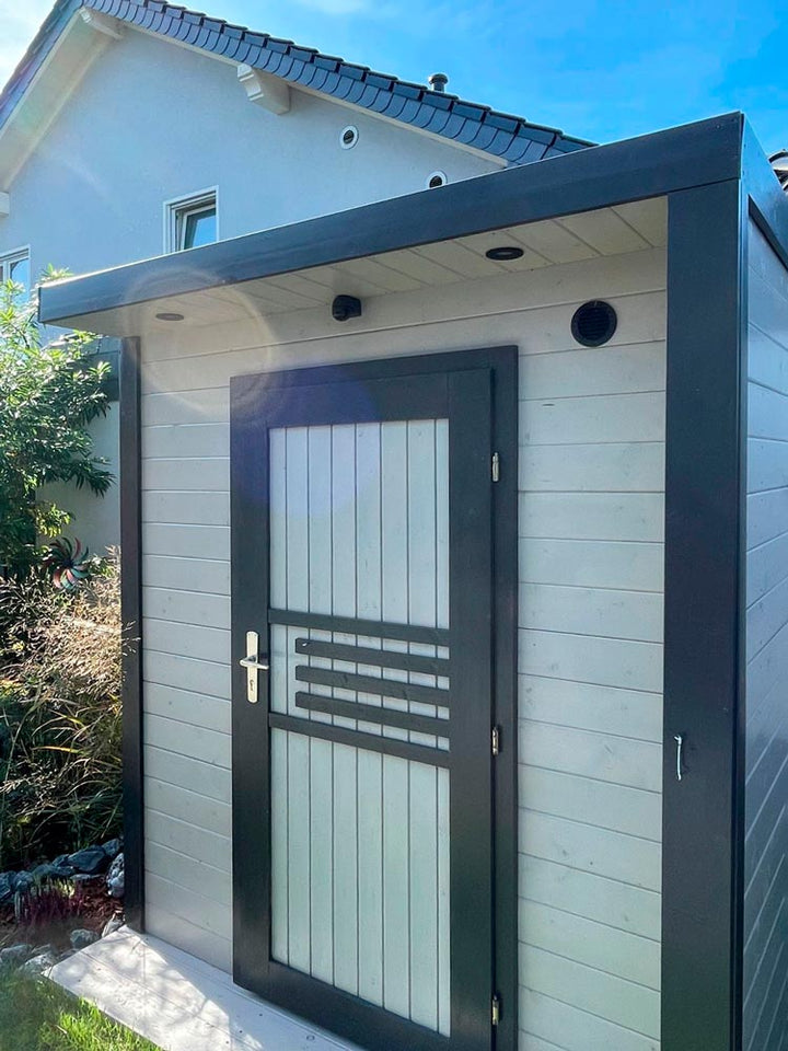 Gartenhaus Paran 19 mm, Farbe: Natur - Außenmaße (B x T): 204 x 202 cm