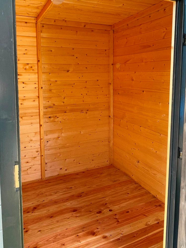 Gartenhaus Paran 19 mm, Farbe: Natur - Außenmaße (B x T): 204 x 202 cm