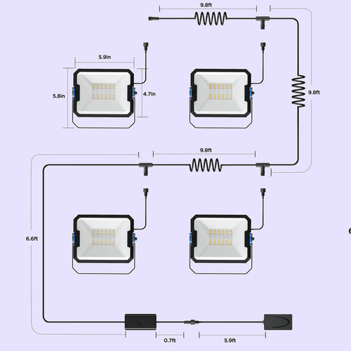 Govee Outdoor Flood Lights - 8er-Set