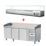 Table de refroidissement à pizza Hagsfeld avec 3 portes, y compris la fixation de refroidissement 9x1 / 3 GN