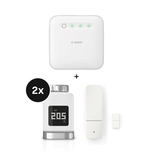 Bosch Smart Home - Starter Set Heizung II [+M] mit 2 Thermostaten & 1 Tür-/Fensterkontakt II [+M]