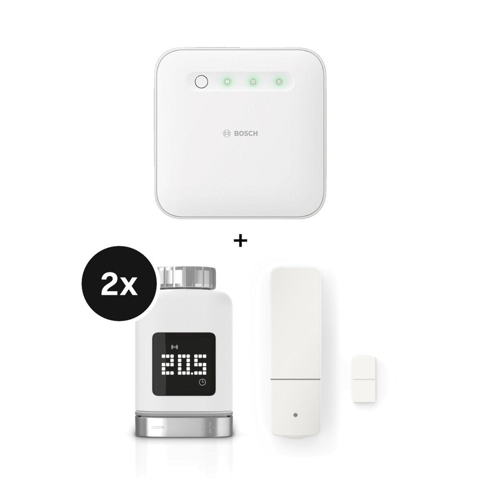 Bosch Smart Home - Starter Set Heizung II [+M] mit 2 Thermostaten & 1 Tür-/Fensterkontakt II [+M]