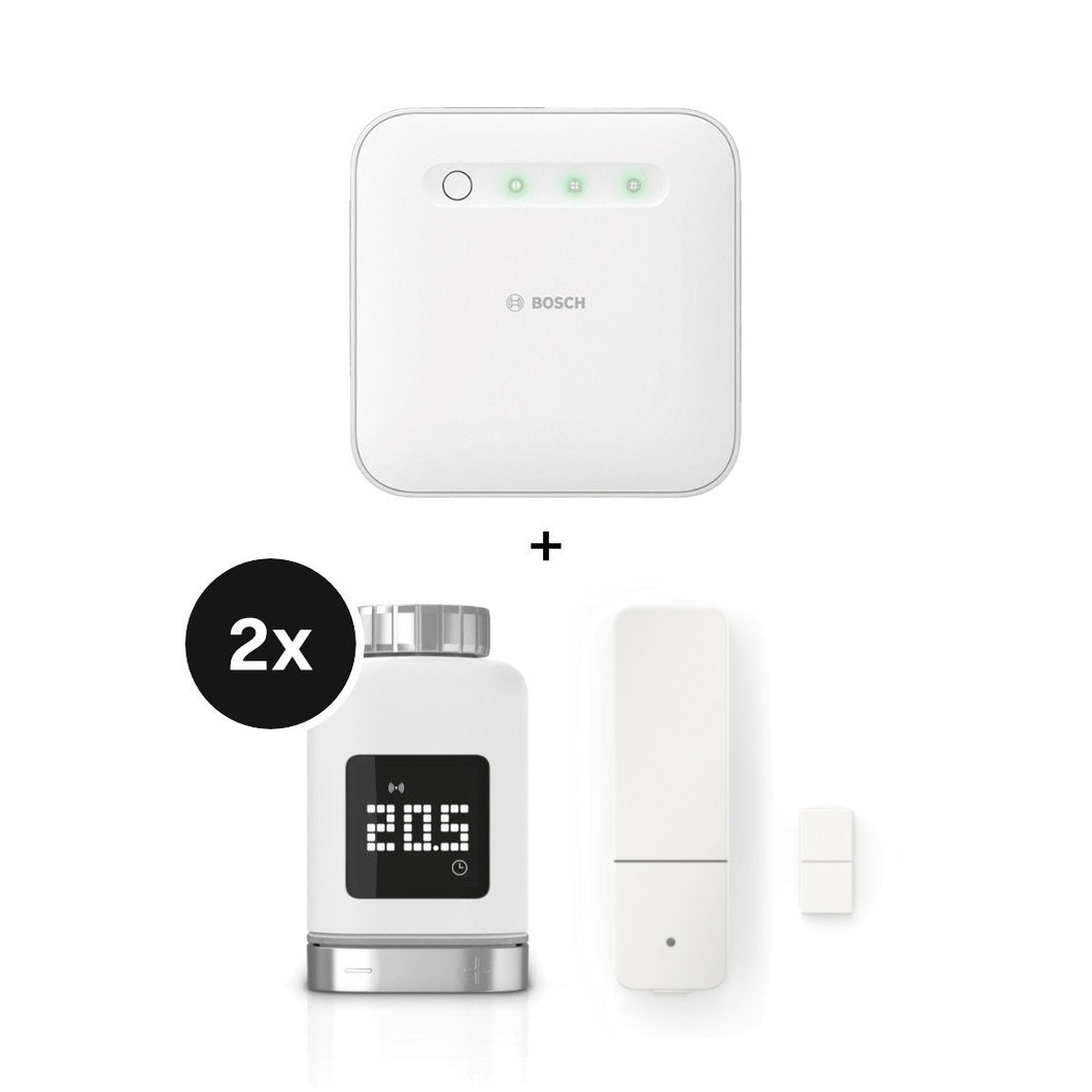 Bosch Smart Home - Starter Set Heizung II [+M] mit 2 Thermostaten & 1 Tür-/Fensterkontakt II [+M]