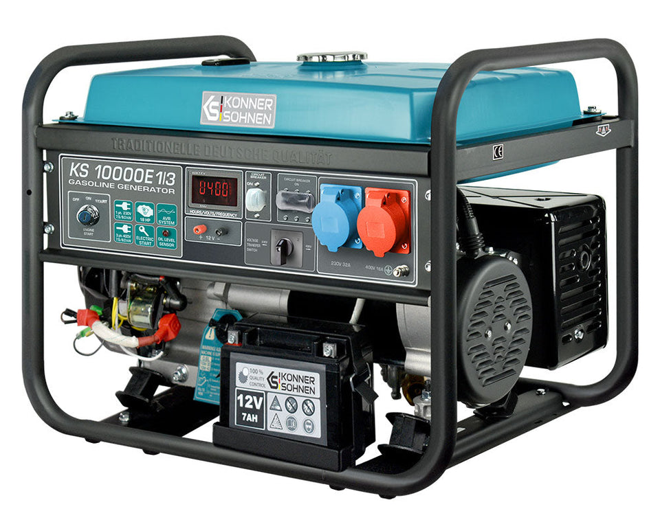 Benzin K&S Generator Stromaggregat KS10000E 1/3 mit VTS-System