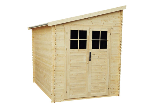 Gartenhaus Wels - 2,65 x 1,90 Meter aus 19 mm Blockbohlenhaus