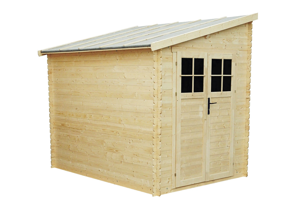 Gartenhaus Wels - 2,65 x 1,90 Meter aus 19 mm Blockbohlenhaus