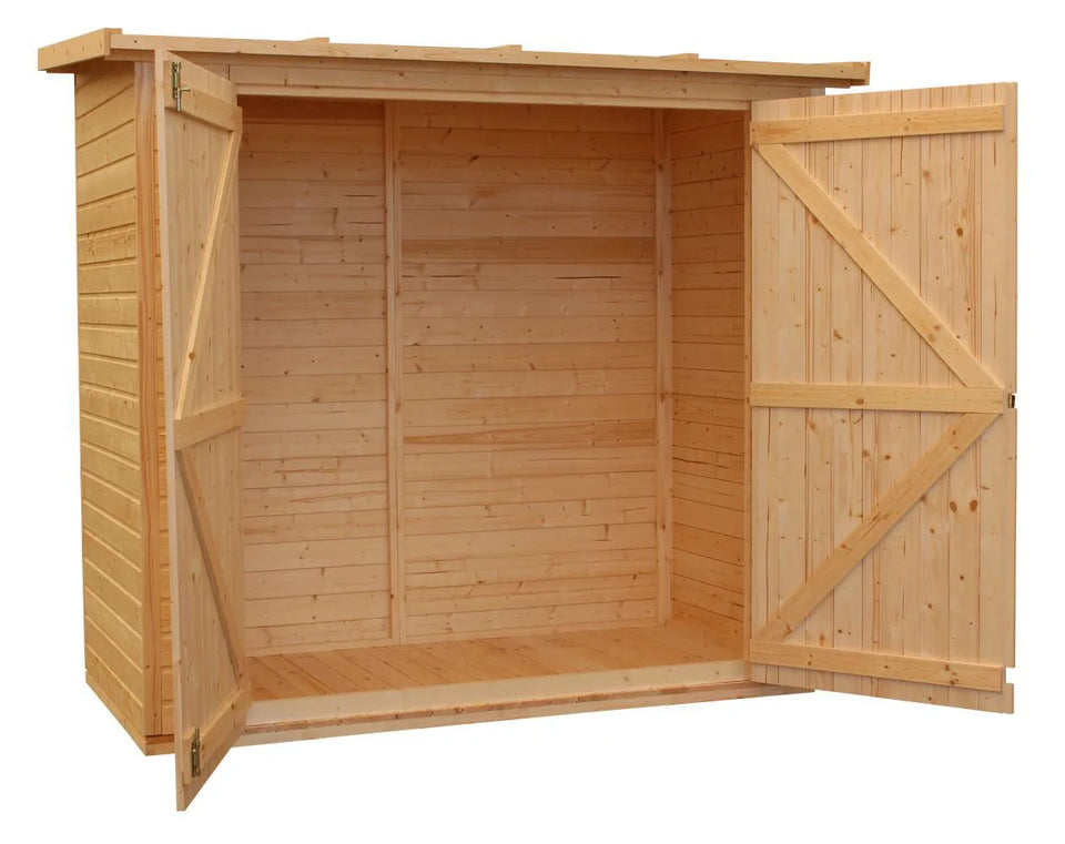 Gartenschrank / Geräteschrank - 1,23 x 2,23 Meter, 17 mm Elementstärke