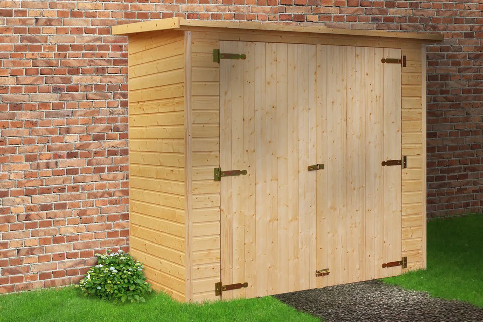 Gartenschrank / Geräteschrank - 1,23 x 2,23 Meter, 17 mm Elementstärke