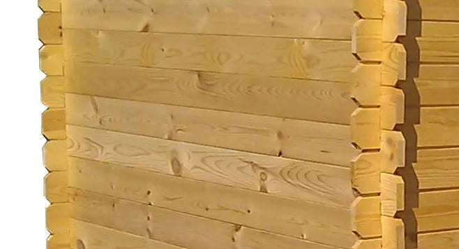 Blockbohlen Gartenhaus 19 mm Salzburg - B180 x L130