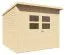 Gerätehaus Freiberg 03 inkl. Fußboden, Naturbelassen - 19 mm Elementgartenhaus, Nutzfläche: 5,83 m², Pultdach