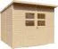 Gerätehaus Freiberg 03 inkl. Fußboden, Naturbelassen - 19 mm Elementgartenhaus, Nutzfläche: 5,83 m², Pultdach