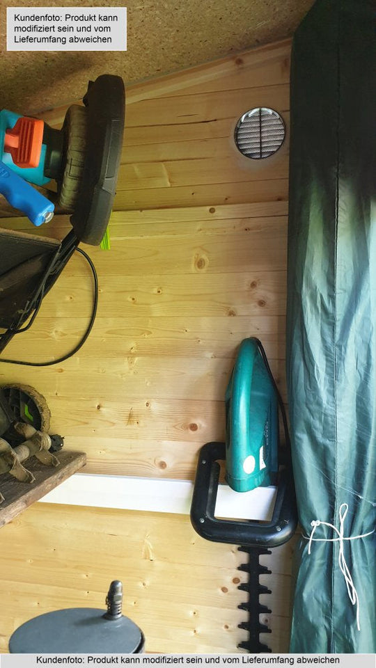 Gartenhaus Dresden 01 inkl. Fußboden, Naturbelassen - 14 mm Elementgartenhaus, Nutzfläche: 2,10 m², Pultdach