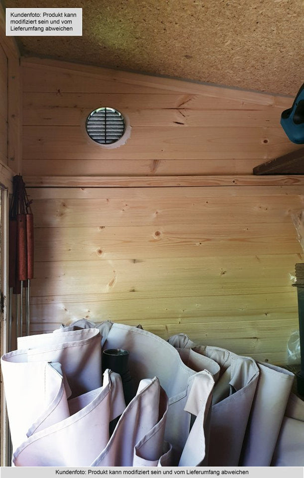 Gartenhaus Dresden 01 inkl. Fußboden, Naturbelassen - 14 mm Elementgartenhaus, Nutzfläche: 2,10 m², Pultdach