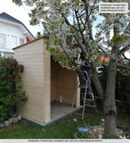 Gartenhaus Dresden 01 inkl. Fußboden, Naturbelassen - 14 mm Elementgartenhaus, Nutzfläche: 2,10 m², Pultdach